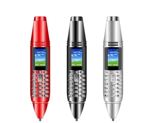 AK007 096quot téléphone portable en forme de stylo 2G double carte SIM GSM téléphone portable BT V30 composeur voix magique MP3 FM enregistreur vocal 1426495