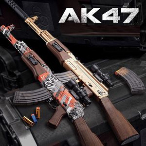 Ak47 Geweer Speelgoedpistool Elektrisch Soft Bullet Blaster 3 Modi Schieten Model Sniper Met Dart Voor Kinderen Geweren Volwassenen Outdoor Game