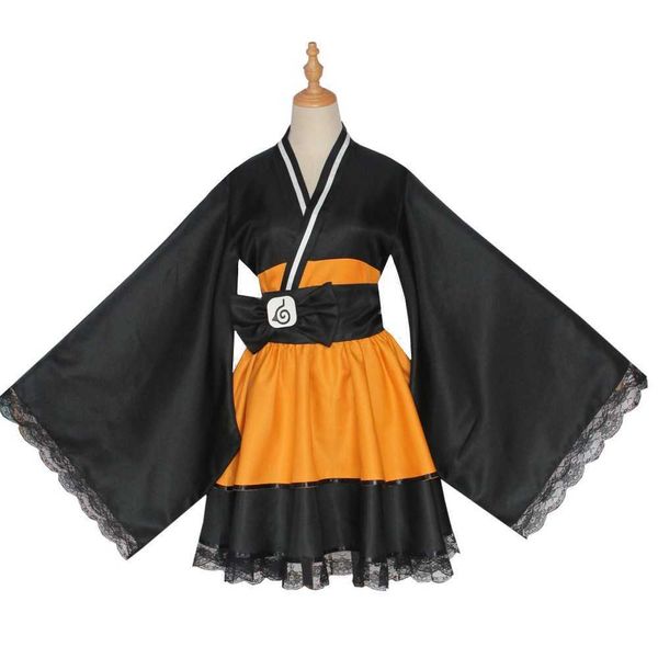 Akatsuki Shippuden Uzumaki Naru a Hinata Kakashi Sasuke mujer Lolita Kimono vestido Anime Cosplay disfraz para mujer ropa Y0913