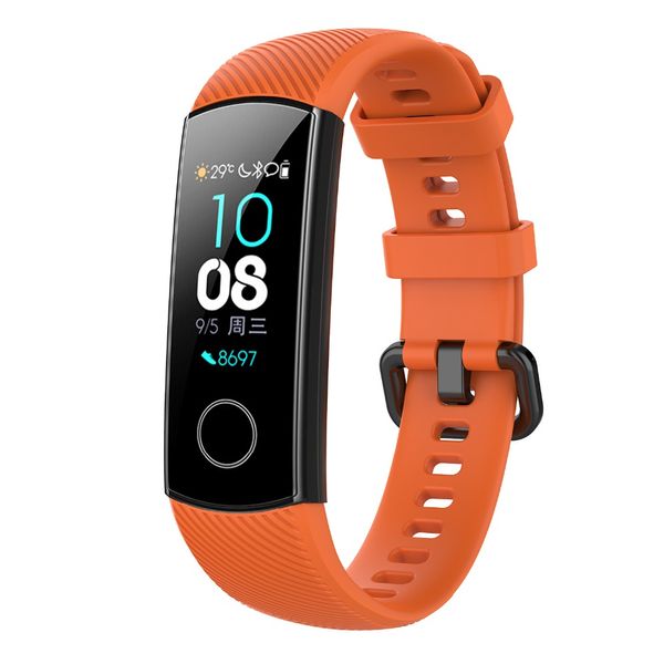 Akbnsted pour Huawei Honor Band 4 Smart Watch Soft Silicone Watch Strap pour Huawei Honor Band 5 Remplacement du bracelet coloré