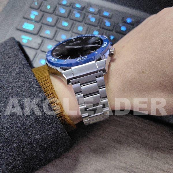 Akggader Luxury Titanium Alloy Sangle pour Huawei Watch Ultimate GT2 GT3 Pro 46mm 22 mm Sport Watch Band pour Samsung Gear S3 Watch