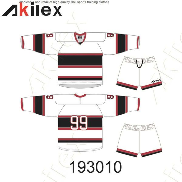 Akilex Sublimación Kits de hockey sobre hielo Club de béisbol Equipo de secado rápido que absorbe la humedad