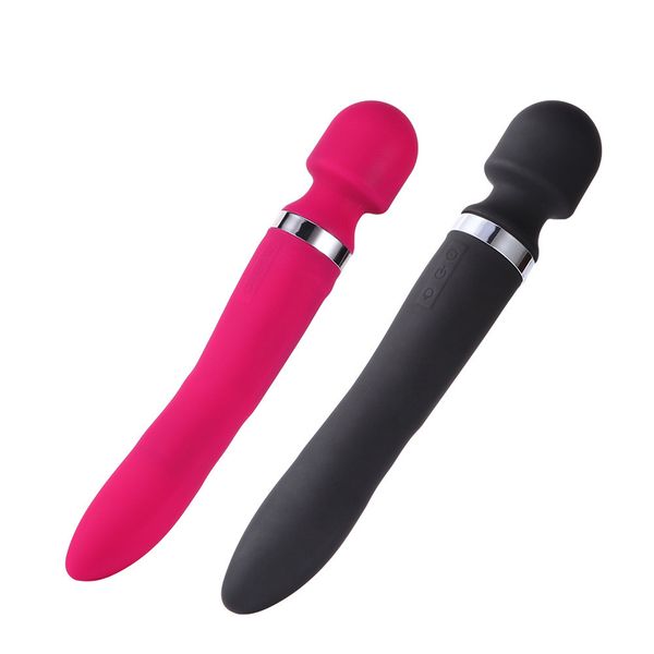 AKKAJJ Vibrador Masajeador de varita de motor dual - Terapéutico recargable por USB inalámbrico impermeable de mano para dolores musculares en la espalda, el cuello y el hombro