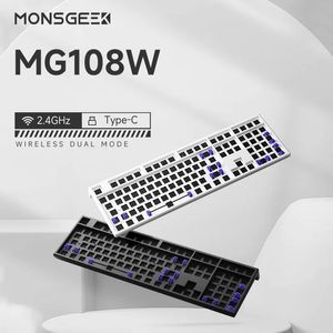 Akko MONSGEEK MG108W Kit clavier 108 touches d'échange mécanique jeu face nord-sud double Modes USB 24 GHz 231228