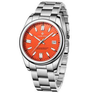 AKNIGHT montre pour hommes montres à Quartz analogiques montres chronographe étanches bracelet en acier inoxydable 240311