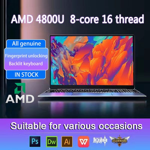 AKPAD R7 4800U MAX RAM 36GB ROM 2TB SSD Metal Computer 5G WiFi Bluetooth AMD Ryzen 7 4800U Windows 10 11 Pro Gaming IPS ordinateur portable