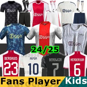 Akpom Mikautadze 24 25 Soccer Jerseys Henderson Brobbey Berghuis Berg Wijn Marley 2024 2025 Cruyff Men Kids Kit voetbal Shirts Speciale versie Menkleding