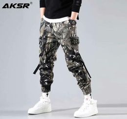 AKSR 2019 Men039s Streetwear pantalon Hip Hop pantalons de survêtement Joggers pantalon tactique hommes pantalon Cargo sarouel hommes plafones hom4946235