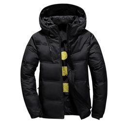 AKSR Winter donsjack voor heren Witte eend donsjassen met capuchon Dikke thermische warme uitloper Gezwollen jas Moncler Homme 201126