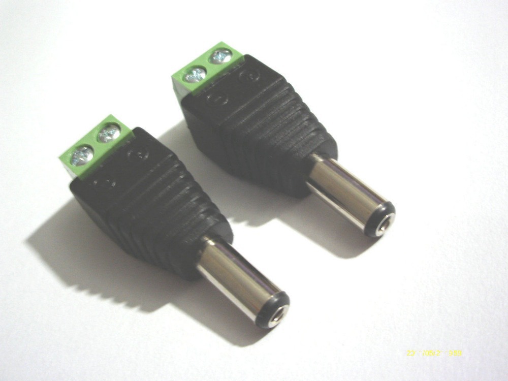 1000PCS 5.5mmx2.1mm DC Power Plug Masculino Removível Conector Adaptador de Bloco de Bloqueio