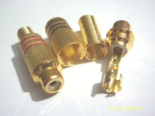 10pcs Gold Plated RCA socket Audio Female adapter w Metal Spring connector