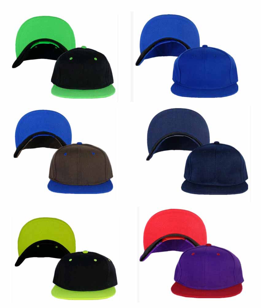 Baseballmössor broderier hattar candycolor snapback hip hop sun cap toppade hatt anpassad köpare logotyp och färg