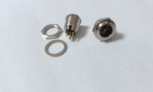 2 Stück Mini-XLR-Stecker für Chassismontage, 4-polig