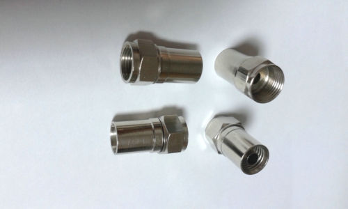 10st X Brass F-kontakt Crimp Metal Plated RG59-kontakt