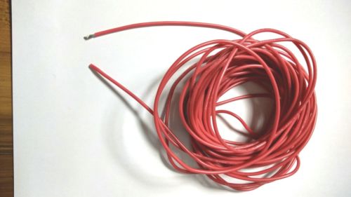 3KV DC 18AWG High Voltage Red Wire Cable Rubber 150°c 10M 1 Reel
