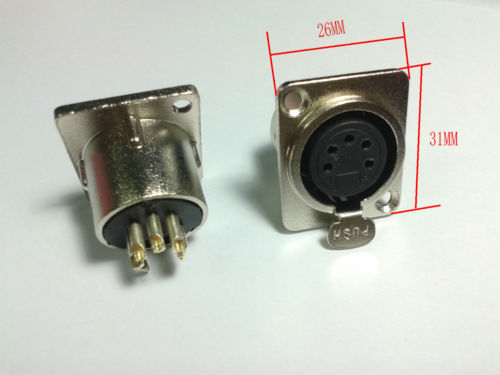 20 Stück 5-poliger XLR-Buchsenadapter für Chassismontage