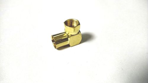 20pcs right angle Gold plated brass F TV plug pin to IEC PAL DVB-T jack pin