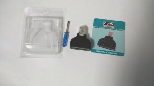 1 stks Ethernet RJ45 Mannelijke Plug om Terminal 8 PIN-blok CCTV-adapter te schroeien