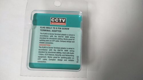 1 adet Ethernet RJ45 Erkek Fiş Vidalı Terminal 8 Pin Blok CCTV adaptörü