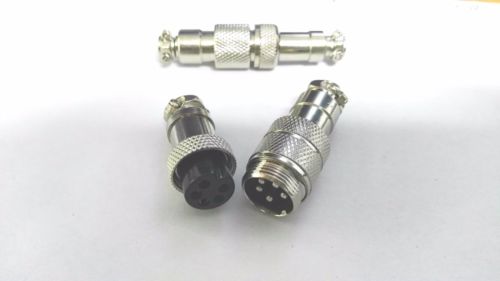 2 Sätze (Stecker + Buchse) 5-Pin-Luftfahrtstecker GX12 12-mm-Panel-Power-Chassis-Adapter