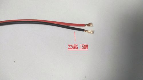 1 bobina 150 m 22AWG (vermelho preto) cabo de fio de cobre 300 v 80 ° C