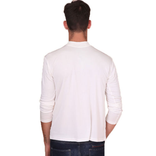 100 % pur poids lourd en tricot de soie pour homme col roulé confortable haut solide taille M L XL XXL