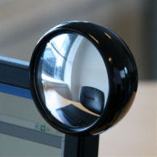 Computer Monitor Mirror PC REAR VIEW office work Stuff Black