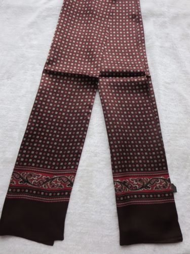 Män Real Mulberry Silk Scarf Double Layer Silky Cravat Neckerchief Vintage Fashion