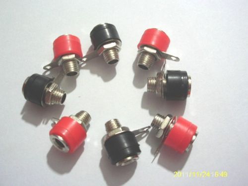 200 pcs Banana Jack For 4mm Banana Plug Red + Black