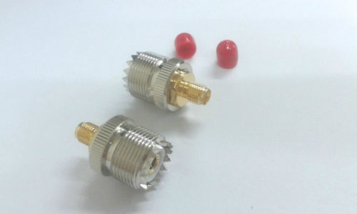 20 stks koperen SMA-vrouw tot UHF vrouwelijke jumper plug-adapter, radio, rf