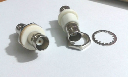 Wholesale 20pcs Adapter BNC female nut to BNC jack bulkhead panel mount adapter connector