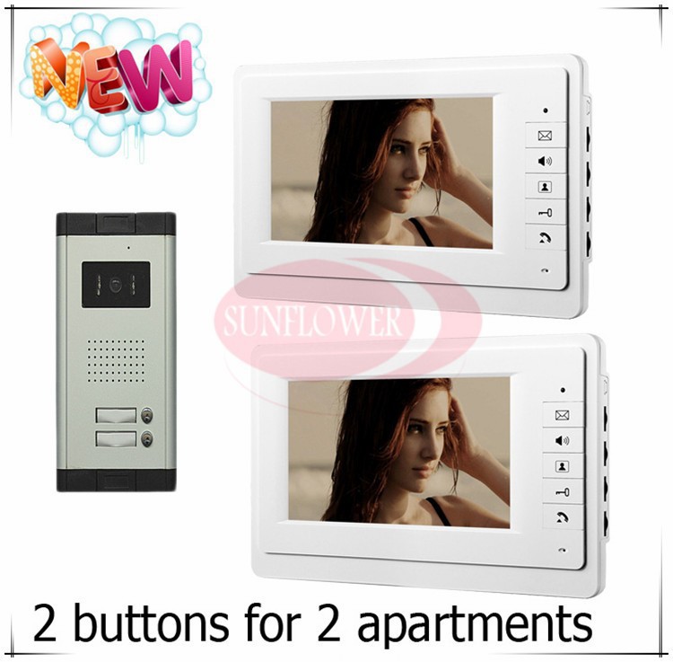 Acquistare 2 Sistemi Di Citofoni Intercomunicanti Video Appartamenti 2  Pulsanti Dellunità Esterna SONY 700 Linee, Più Chiara Video! Videocamera HD  2 Monitor! Economico | Consegna Veloce E Qualità | It.Dhgate