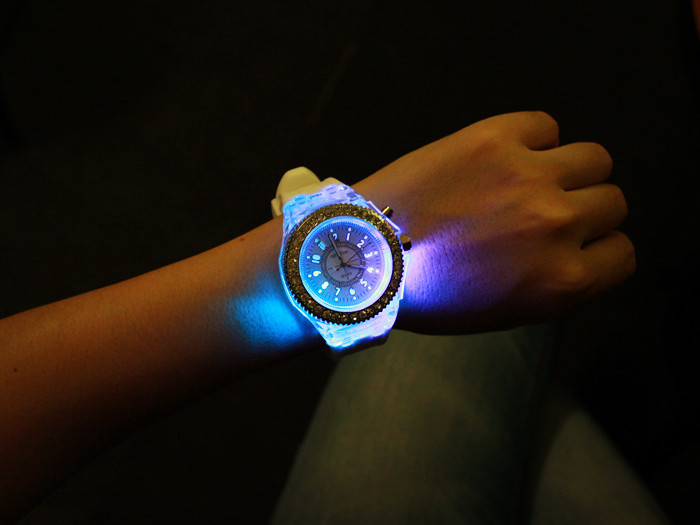 2015 New Girls Boys Mens Led Flashing Multicolor Light Up Jewelled