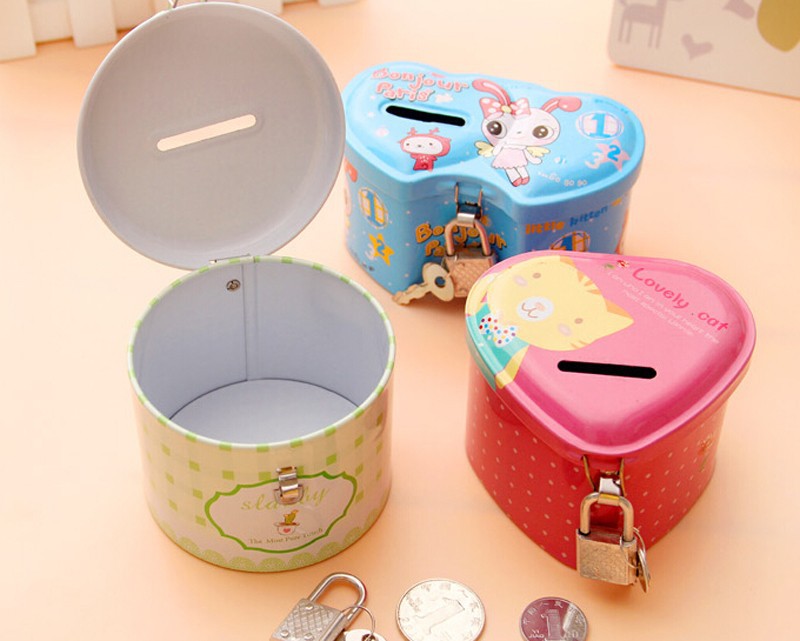 piggy bank with key