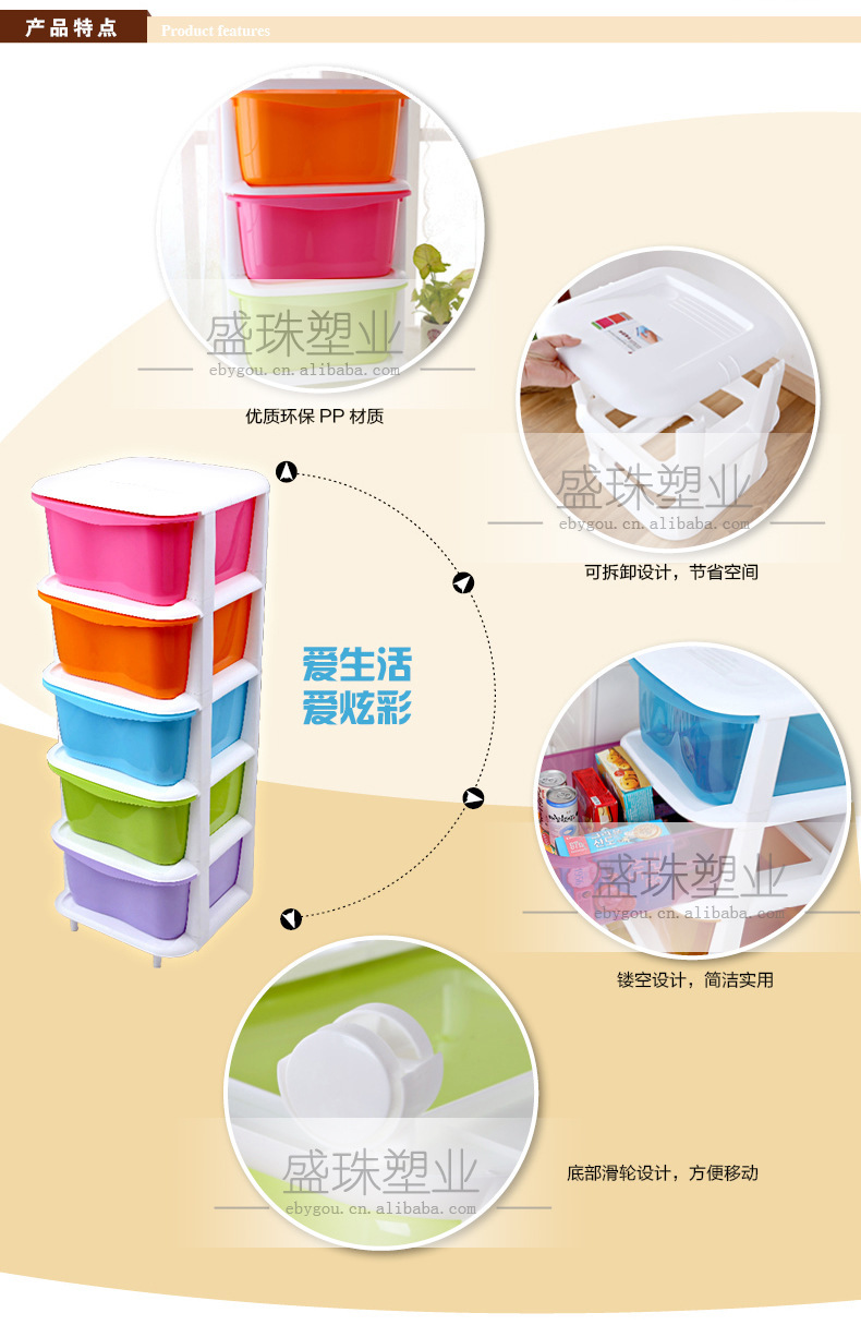 2019 Five Drawer Plastic Storage Cabinets Lockers Children S