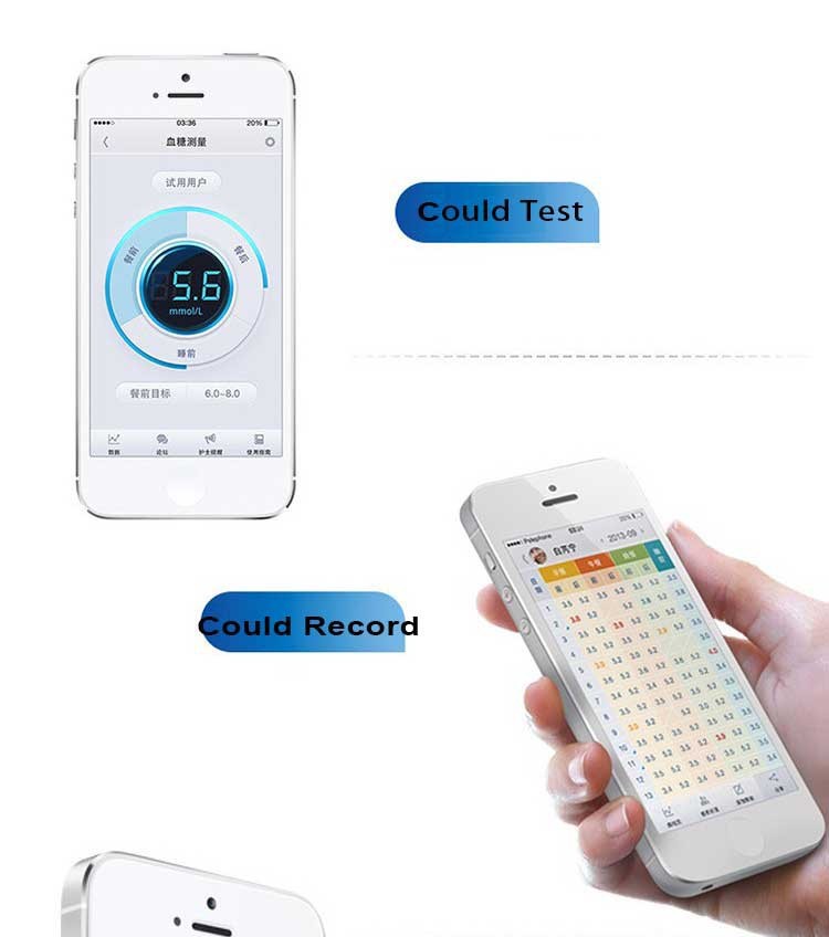 Xeoleo Smart Glucose Meter Compatible With Android&IOS Smart Phone