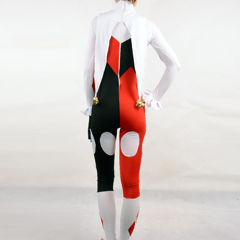 2021 Harley Quinn Costume Women Adult Sexy Tight Jumpsuits Spandex Full