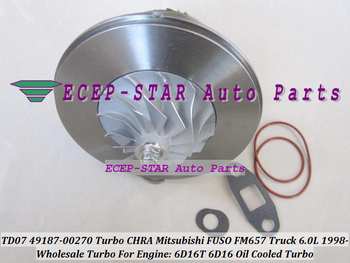 TD07-9 49187-00271 49187-00270 ME073935 Turbine Turbocharger Cartridge CHRA For Mitsubishi FUSO 6D16T Oil Cooled Turbo - (5)