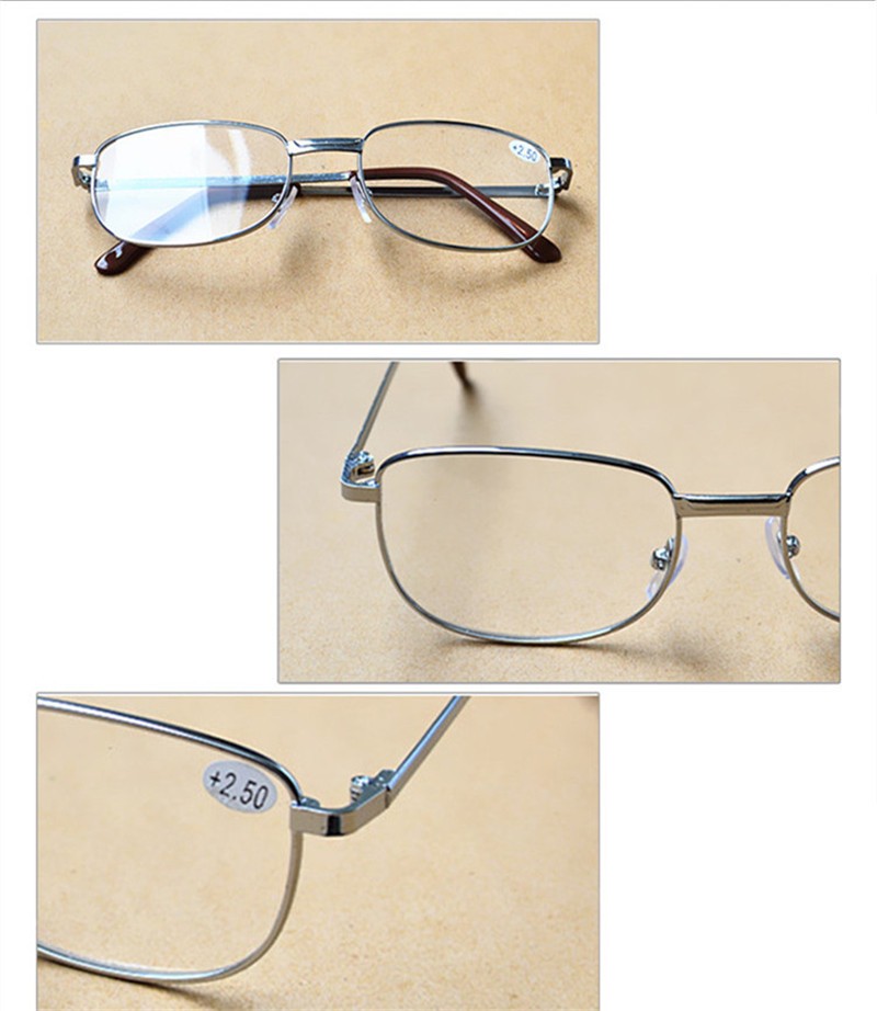 Silver/Gold Frame Classic Unisex Cheap Reading Glasses Men Women Metal
