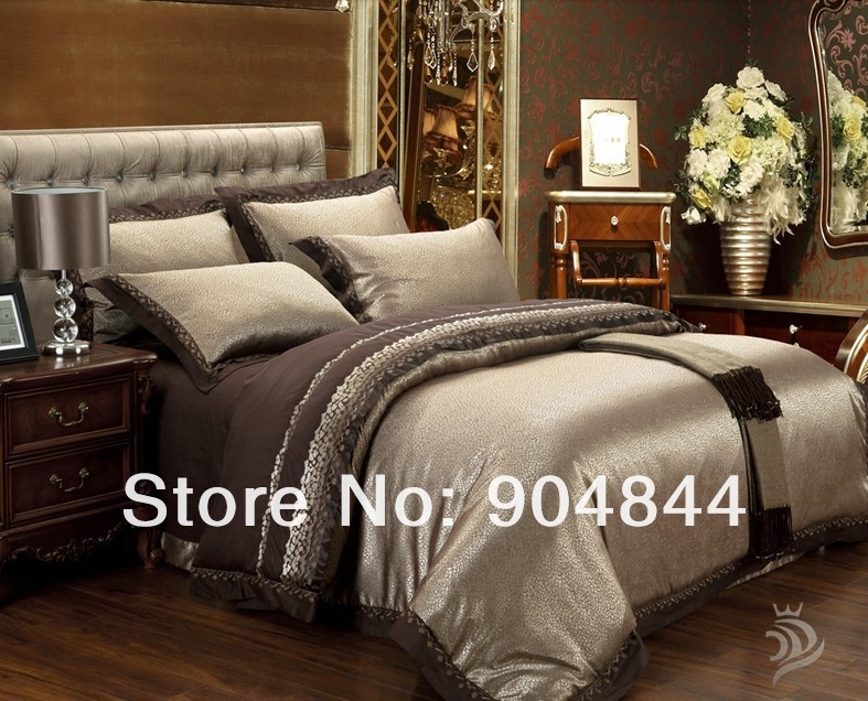 Gold Noble Silk King Size Bedding Set New Arrival Comforter