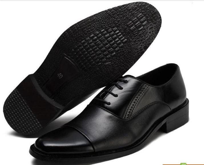 Mens Business Shoes Genuine Leather Mens Dressing Shoes Big Size Men