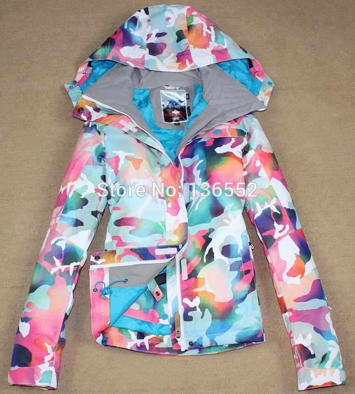 womens patterned ski jackets