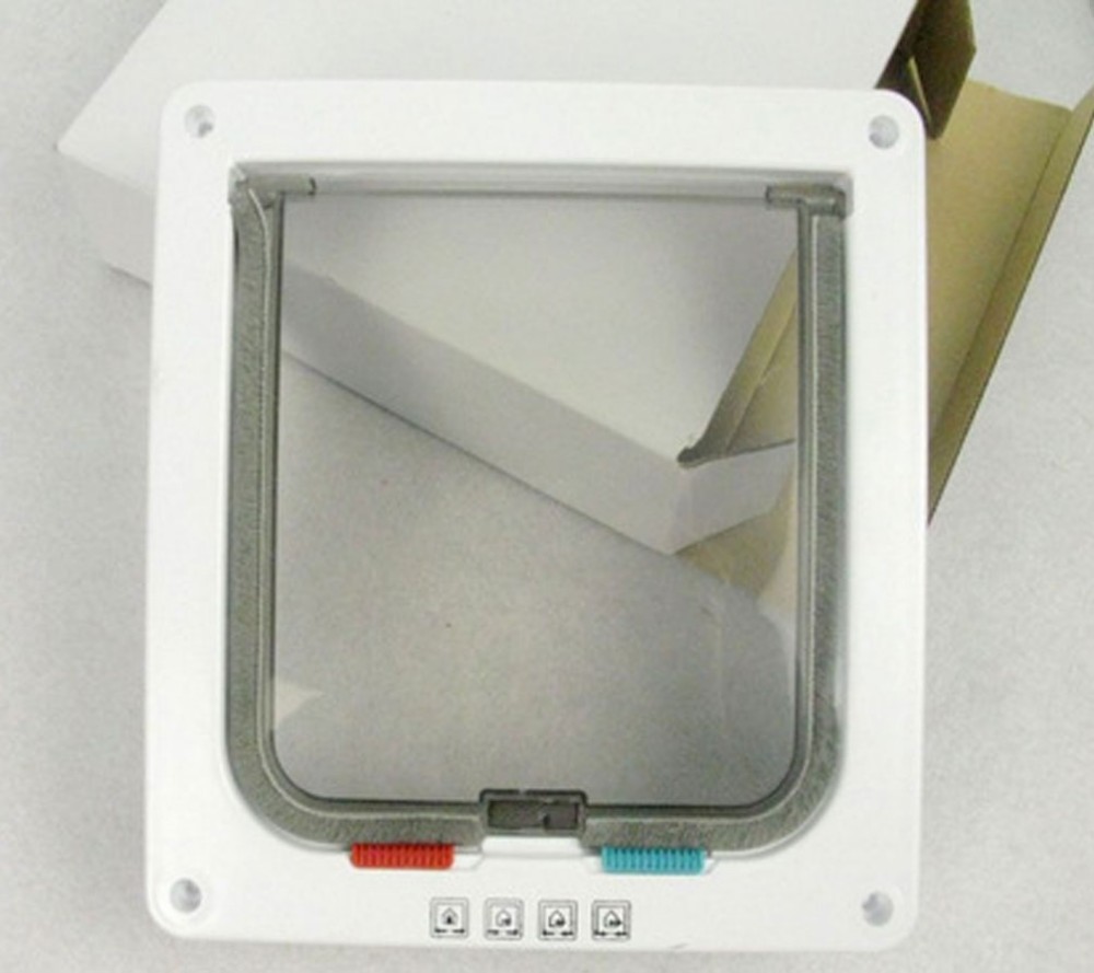 2019 Dog Cat Gates 4 Ways Wide Pet Door Gate Tall Folding Safety Gates Gateway Pet Barrier Indoors Temporary For Screen Doors Windows White From