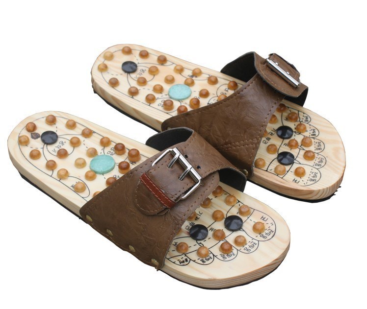 Wooden Foot Massage Slippers Cobblestone Acupuncture Reflexology