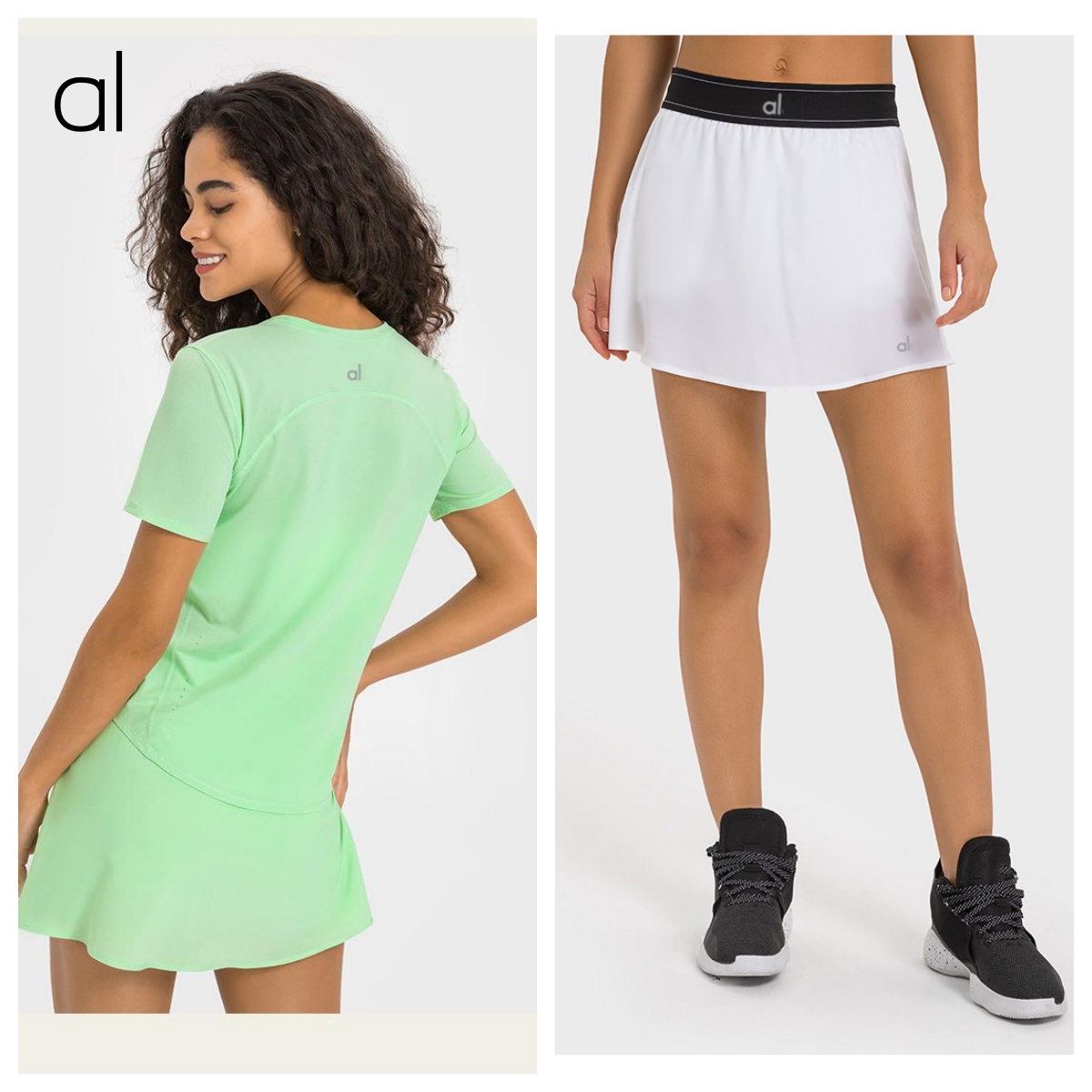 AL-0013 Gonna da yoga da donna comoda gonna da tennis nuda antide galza di fitness traspirato veloce gonna sportiva casual sciolta gonna sportiva casual