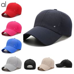 AL-0060 Yogahoeden Baseballpetten voor heren en dames Modieus Sneldrogende stof Zonnehoedpetten Strand Buitensporten Effen Kleur Schaduw