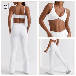 AL-072 Yoga Dames schokbestendige bhas broek Outfits Lady Sport Yoga Sets Ladies Pants oefening Fiess Draag Girls Running Leggings Gym Slim Fit Sets