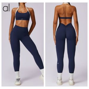 AL-109 Mujeres Sports al aire libre Brazal de yoga Top Pants Conjunto de belleza Traje de yoga de belleza Sports Sports Fitness Fitness ACTIVEA ACTIVE SET