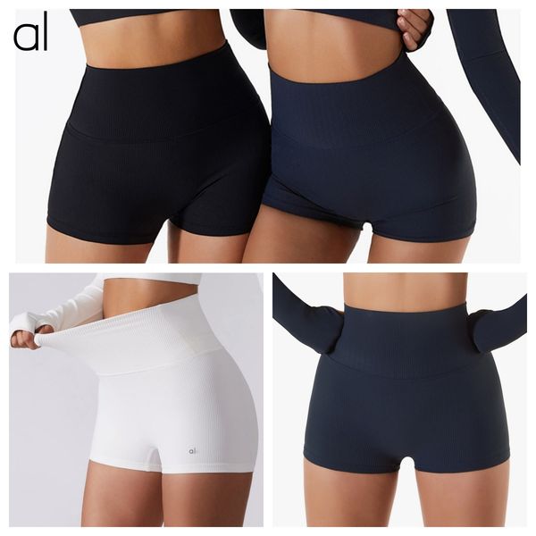 Short de sport de Yoga pour femmes, sensation de nu à l'extérieur, taille haute, tenue respirante, short de Fitness, AL-118