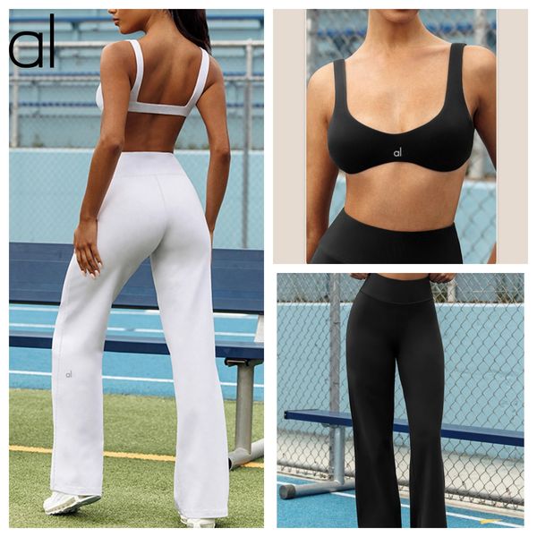 AL-139 Femme pour le yoga de yoga Bra + pantalons ensembles gilet sans manches pantalons Summer Sports Running Panters Sport Gym Running Long Pant